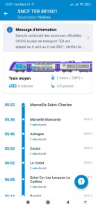 Nouveauté de l'application smartphone SNCF